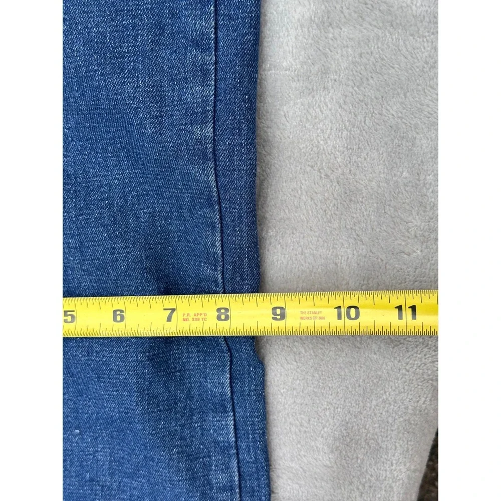 Rock Revival Calden Straight Blue Denim Jeans Mens 36x28 Medium Wash Embroidery